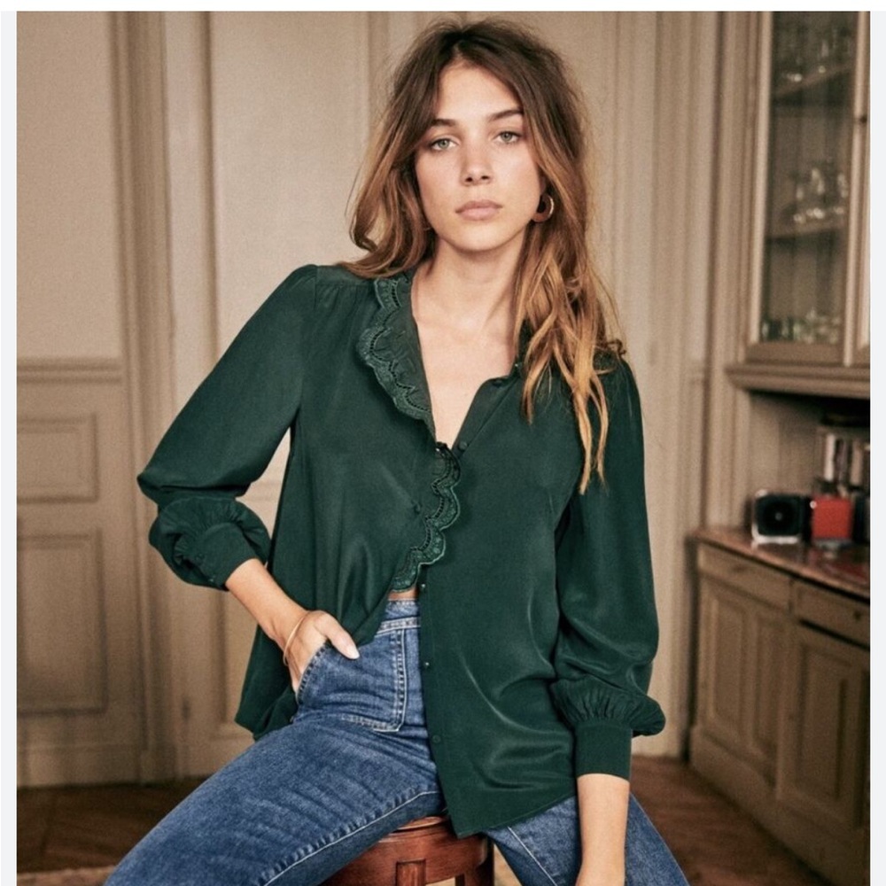 Sezane Chlo silk shirt
